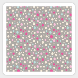 Grey and Pink Polka Dot Sticker